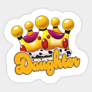 Daughter Queens Golden Crown Sticker